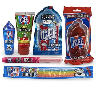 Icee Candy Ultimate 6 Full Size Sweet and Sour Candies - Specialty Snack by Icee
