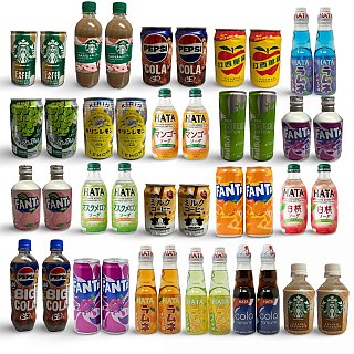 Imported Asian Japanese Drinks Sampler – 4 Unique Beverages | Rotating Variety, No Duplicates - Specialty Snack by Tribeca Curations