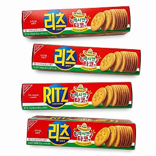 Imported Asian Ritz Crackers, Sandwiches & Bites 4 Pack | Mexican Taco - Specialty Snack by Ritz