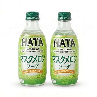 Imported Asian Soda & Drinks 2 Pack | Japanese & Taiwanese Beverages | Hata Musk Melon Soda - Specialty Snack by Tribeca Curations