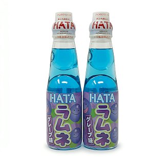 Imported Asian Soda & Drinks 2 Pack | Japanese & Taiwanese Beverages | Hata Ramune Blueberry - Specialty Snack by Tribeca Curations