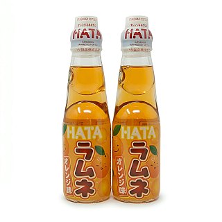 Imported Asian Soda & Drinks 2 Pack | Japanese & Taiwanese Beverages | Hata Ramune Orange - Specialty Snack by Tribeca Curations