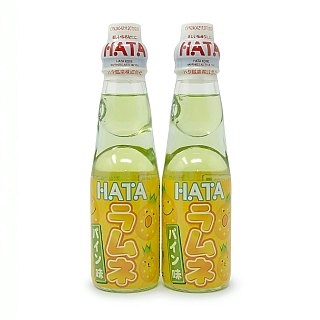Imported Asian Soda & Drinks 2 Pack | Japanese & Taiwanese Beverages | Hata Ramune Pineapple - Specialty Snack by Tribeca Curations