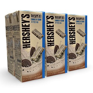 Imported Hershey's Chocolate Milk Drinks 6 Pack, Cookies N Cream Chocolate Milk - Specialty Snack by Hersheys