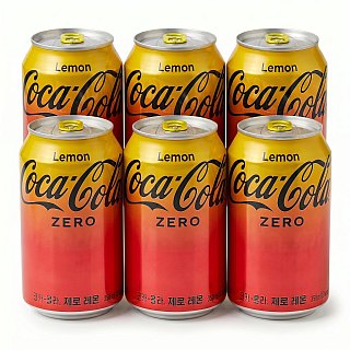 Imported Zero Sugar Sodas & Drinks 6 Pack | Lemon Coke Zero 12 oz Can - Specialty Snack by Coke