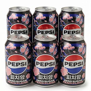 Imported Zero Sugar Sodas & Drinks 6 Pack | Pepsi Peach Zero Sugar 12 oz Can - Specialty Snack by Fanta