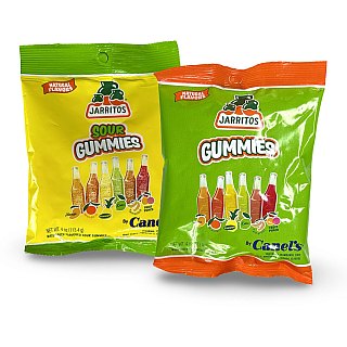 Jarritos Gummies 2-Pack - Regular and Sour Gummies, 4 Oz. - Specialty Snack by Tribeca Curations
