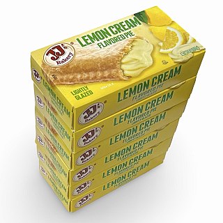 JJ's Bakery Classic Glazed Fruit & Cream Pies – 4 oz, 6 Pack | Lemon Cream - Specialty Snack by JJ's Bakery