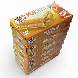 JJ's Bakery Classic Glazed Fruit & Cream Pies – 4 oz, 6 Pack | Peach - Specialty Snack by JJ's Bakery