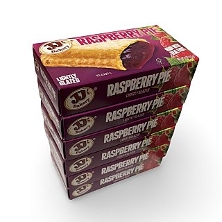 JJ's Bakery Classic Glazed Fruit & Cream Pies – 4 oz, 6 Pack | Raspberry - Specialty Snack by JJ's Bakery