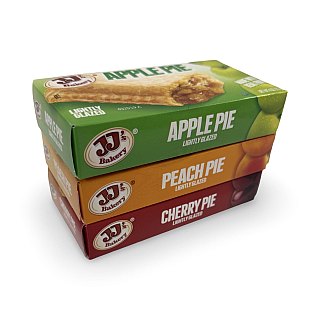 JJ's Bakery Fruit Pie Variety Pack, Apple, Cherry & Peach, 12 Individually Wrapped Snack Pies - Specialty Snack by JJ's Bakery