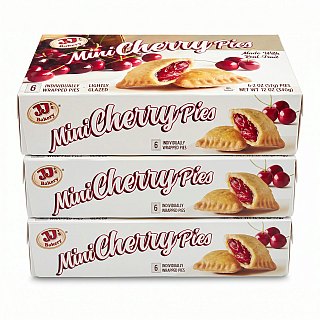 JJ's Bakery Mini Snack Pies | Cherry | 3 Box Bundle - Specialty Snack by JJ's Bakery