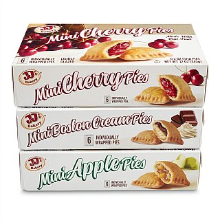 JJ's Bakery Mini Snack Pies | Cherry, Apple & Boston Cream | 3 Box Variety Bundle - Specialty Snack by JJ's Bakery