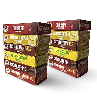 JJ's Bakery Glazed Pie Cream Flavored Variety Pack, 4 Oz Individually Boxed | Pack of 12 - Specialty Snack by JJ's Bakery