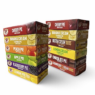 JJ's Bakery Glazed Pie Ultimate Cream & Fruit Variety Pack 4 Oz Individually Boxed | Pack of 12 - Specialty Snack by JJ's Bakery