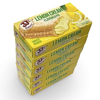JJ's Bakery Lightly Glazed Lemon Cream Snack Pies, 6 Pack - Specialty Snack by JJ's Bakery