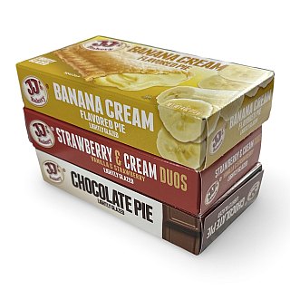JJ's Bakery Pies Variety Pack (Banana Cream / Strawberry Cream / Chocolate) | 12 Count - Specialty Snack by JJ's Bakery