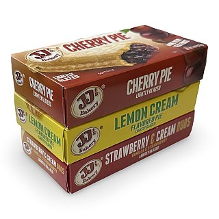 JJ's Bakery Pies Variety Pack (Lemon Cream / Strawberry Cream / Cherry) | 12 Count - Specialty Snack by JJ's Bakery