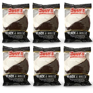 Joey's New York Style Black & White Cookies, 6 Count Classic Bakery Cookies - Specialty Snack by York