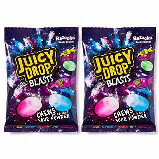 Juicy Drop UK Imported Candy | Juicy Drop Blasts, 120g, 2 Bags - Specialty Snack by Juicy Drop