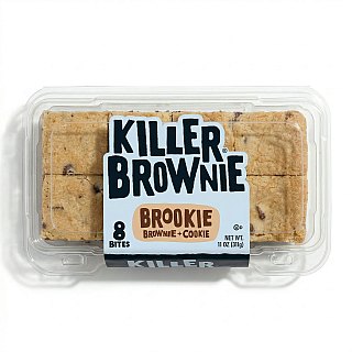 Killer Brownie Brookie Brownie Bites, 9 oz Tray (8 Count) – Chocolate Chip Cookie & Brownie with Caramel, Gourmet Fudgy Dessert Bars - Specialty Snack by Killer Brownie