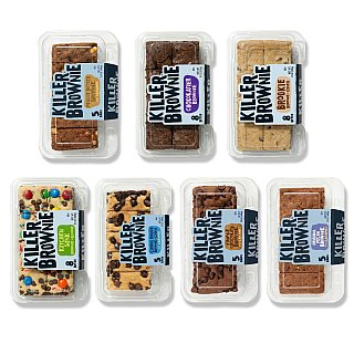 Killer Brownie Gourmet Brownie Bites or Bars Tray, 9.5 to 12.5 oz, Choose Flavor - Specialty Snack by Killer Brownie