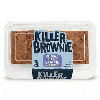 Killer Brownie The Original Brownie Bars, 12 oz Tray (5 Count) - Chocolate, Caramel & Pecans - Specialty Snack by Killer Brownie