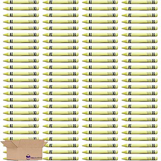 Laser Lemon (Highlighter Yellow) Crayon Bulk Value Pack 100 Count - Specialty Snack by Tribeca Curations