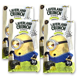 Laverland Crunch Korean Imported Wasabi Seaweed Snacks, 36 Packs - Specialty Snack by Laverland Crunch