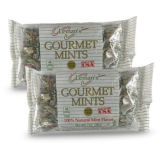 Leman's Gourmet Mints – Made in USA with 100% Natural Mint Flavor | 7 oz Bags (2 Pack) - Specialty Snack by Lemans