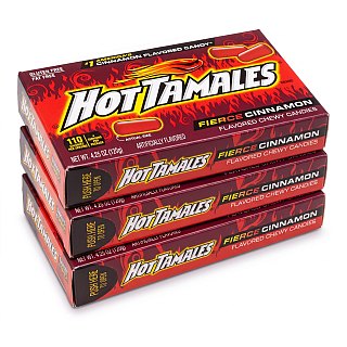 Limited Edition Hot Tamales Chewy Candy, 3 Pack Theater Boxes | Fierce Cinnamon - Specialty Snack by Hot Tamales