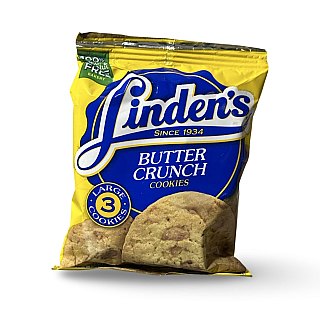 Linden's Butter Crunch Cookies, 3 Cookies Per Bag | 12 Pack - Specialty Snack by Linden's Cookies