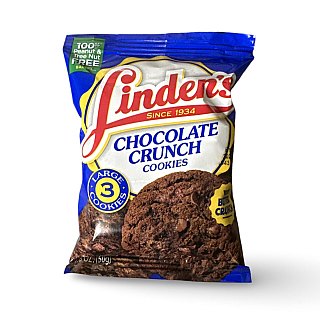 Linden's Chocolate Crunch Cookies, 3 Cookies Per Bag | 12 Pack - Specialty Snack by Linden's Cookies