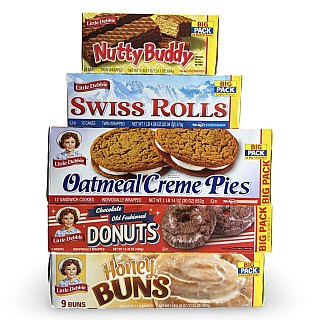 Little Debbie BIG PACKS Newest Cakes Variety Pack 5 Boxes | Nutty Wafers, Swiss Rolls, Oatmal Pies, Chocolate Donut, and Honey Buns - Specialty Snack by McKee Foods