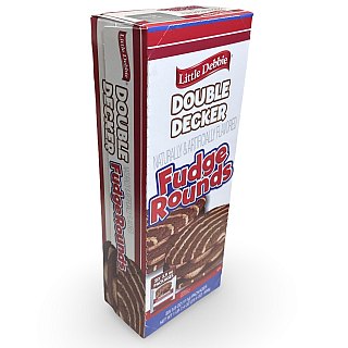 Little Debbie, Double Decker Fudge Round, Individually Packaged, 3.9 oz, Pack of 6 - Specialty Snack by Fieldstone Bakery