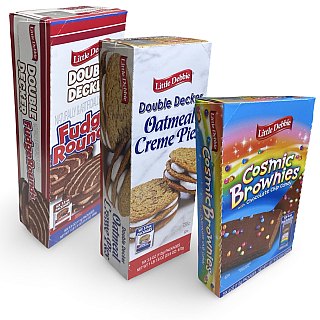 Little Debbie Mega Sized Cakes Combo Packs | Cosmic Chocolate Brownies/Double Decker Fudge Rounds/Double Decker Oatmeal Rounds | 18 Total - Specialty Snack by Tribeca Curations