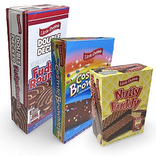Little Debbie Mega Sized Cakes Combo Packs | Includes: Double Decker Fudge Rounds / Nutty Peanut Buddy Bars / Cosmic Chocolate Brownies | 18 Total - Specialty Snack by Tribeca Curations