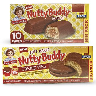 Little Debbie Nutty Buddy Cakes and Peanut Butter Cream Pies Combo Pack, 2 Boxes - Specialty Snack by Little Debbie