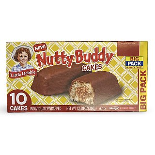Little Debbie Nutty Buddy Peanut Butter Cakes, Family Pack - Specialty Snack by Little Debbie