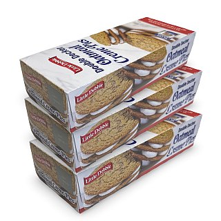 Little Debbie Oatmeal Double Decker Rounds, Indiv. Wrapped, 3.9 oz, 18 Pack - Specialty Snack by Fieldstone Bakery