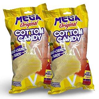 Mango Chamoy Cotton Candy, 2x Full Size 3.1 oz. Bags - Specialty Snack by Taste of Nature