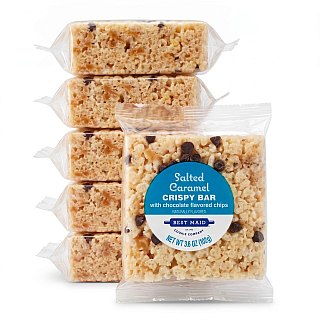 Marshmallow Crispy Treat Bars, Salted Caramel | 6 Pack - Specialty Snack by Tribeca Curations