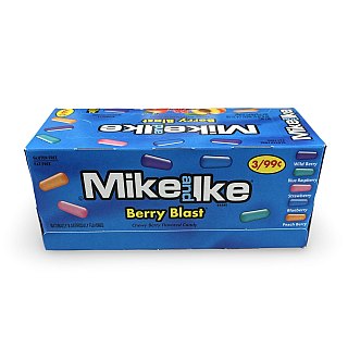 Mike & Ike Chewy Candy – 24 Count Theater Box, Berry Blast - Specialty Snack by Mike & Ike