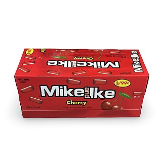 Mike & Ike Chewy Candy – 24 Count Theater Box, Cherry - Specialty Snack by Mike & Ike