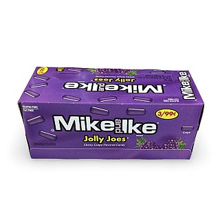 Mike & Ike Chewy Candy – 24 Count Theater Box, Grape Jolly Joes - Specialty Snack by Mike & Ike