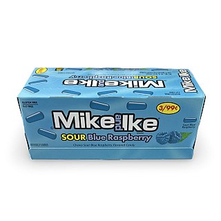 Mike & Ike Chewy Candy – 24 Count Theater Box, Sour Blue Raspberry - Specialty Snack by Mike & Ike