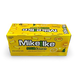 Mike & Ike Chewy Candy – 24 Count Theater Box, Sour Lemon - Specialty Snack by Mike & Ike
