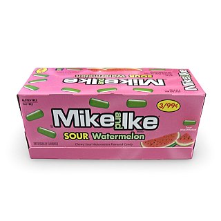 Mike & Ike Chewy Candy – 24 Count Theater Box, Sour Watermelon - Specialty Snack by Mike & Ike
