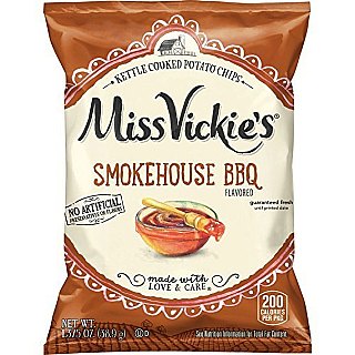 Miss Vickie's Kettle Cooked Potato Chips, Smokehouse BBQ, 1.375 Oz | 6 Bags - Specialty Snack by Miss Vickie's