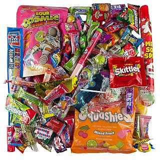 Mixed Wrapped Branded Candy 5 lb Ultimate Variety Mix, Sweet, Sour & Full Size Assortment - Specialty Snack by TRIBECA CURATIONS